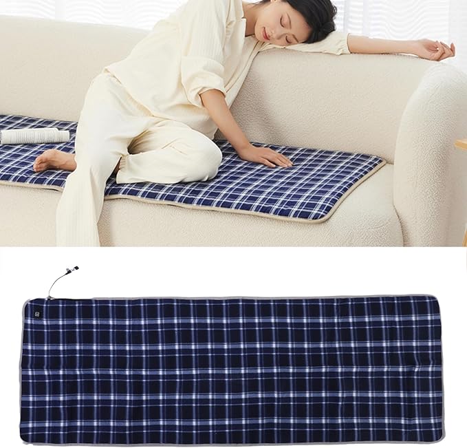 USB Heated Sleeping Bag Pad Heated Sleeping Bag Liner with 5 Heating Zones 3 Temperature Levels for Cold Weather Camping Backpacking Hiking