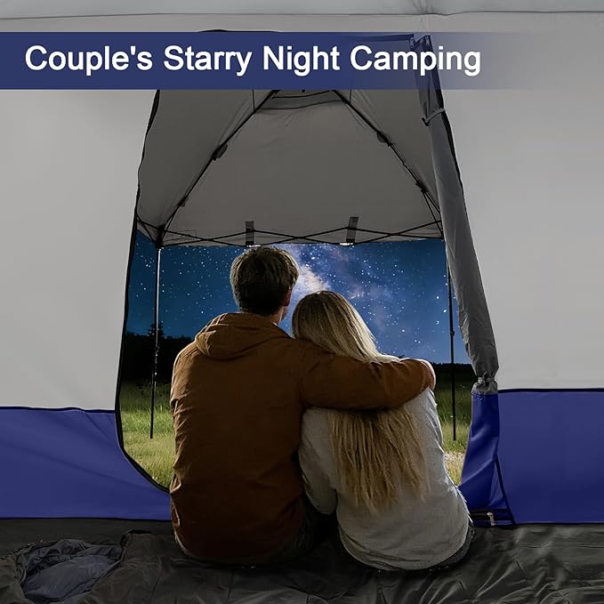 KAMPKEEPER Canopy Side Tent Camping Canopy Tent for 10x10 Pop Up Canopies Cube Tents Gazebo Room Compatible with 10' Wide Canopies(Canopy Not Included)