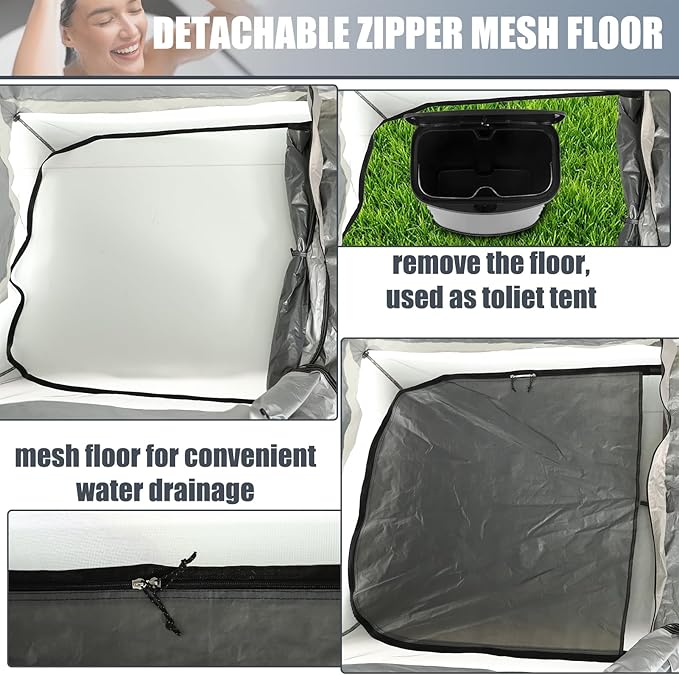 Instant Camping Shower Tent Privacy Shelter Portable Outdoor Sun Shelter for Camping Beach Hiking Fishing 1 Room/2 Rooms