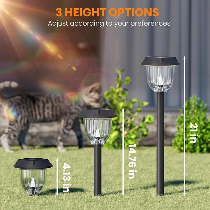 AOSEA Bright Solar Pathway Lights Outdoor 6 Pack LED Solar Path Lights for Outside IP65 Waterproof Landscape LightingGarden Decorative for YardPatioWalkwaySidewalkDrivewayLawn