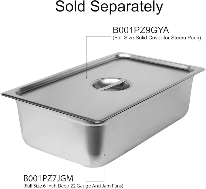 Excellante Full Size 6-Inch Deep 22 Gauge Anti Jam Pans
