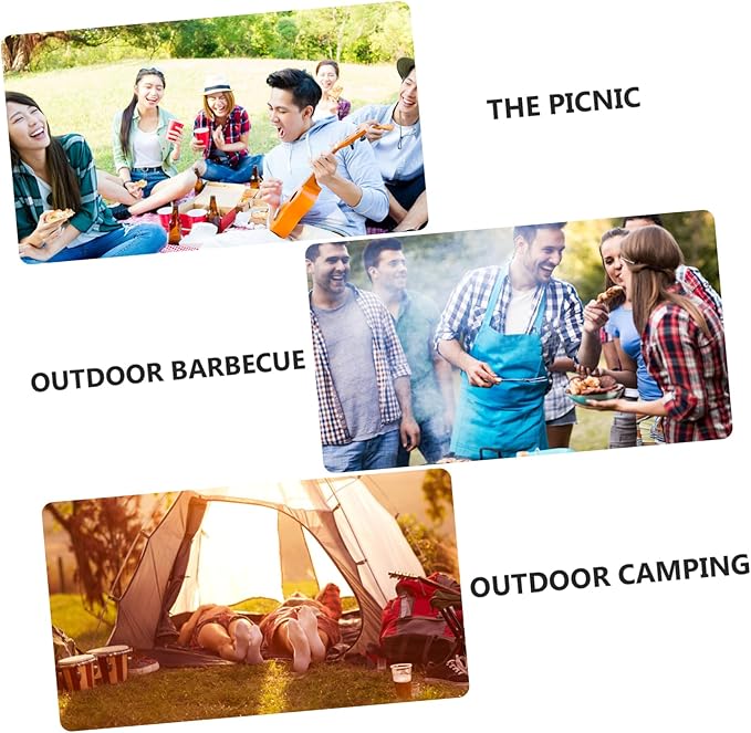 ibasenice Portable Outdoor Aluminum Folding Table Compact Camping Table Carrying Bag for Picnics Beach Parties and Outdoor Activities