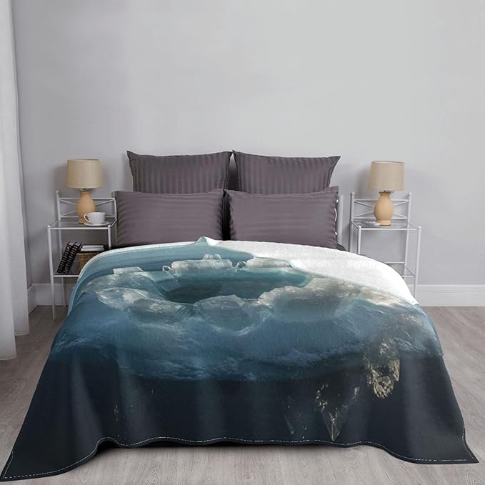 Large Crystal Soft Fleece Blanket 60 * 50 inch Soft Sofa Blanket Suitable for Sofa Camping Travel Night Cover Blanket