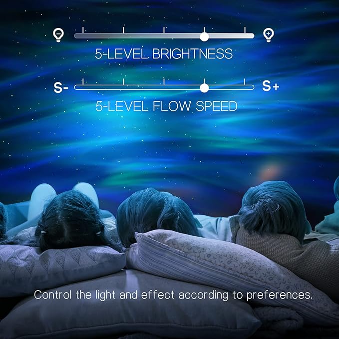 Northern Galaxy Light Aurora Projector with 33 Light Effects LED Star Projector for Bedroom Nebula Lamp Remote Control White Noises Bluetooth Speaker for Parties