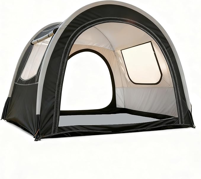 Tunnel &amp Camping Tent 82x71x65 in 2/3/4 Person Three-Layer Design with Mesh/PVC/Oxford Fabric Glamping Tent Weatherproof/Sunshade Portable Tents for Outdoor Easy Setup