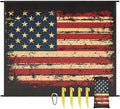 4th of July Beach Blanket Sandproof Beach Mat 68 x 59 Waterproof Quick Drying Sand Free Mat with 4 x Ground Spikes for Outdoor Travel Camping Hiking Vintage American Flag