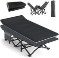 ATORPOK Camping Cot for Adults with Cushion Comfortable Tent Folding Cot for Sleeping Lightweight Folding Bed with Carry Bag Supports 450 lbs