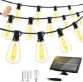 Outdoor Solar String Lights Waterproof: ST38 50ft Shatterproof Patio Lights - Solar Powered &amp USB Dual Charging - 3 Modes Button Control - Garden Backyard Gazebo Porch Party Decor