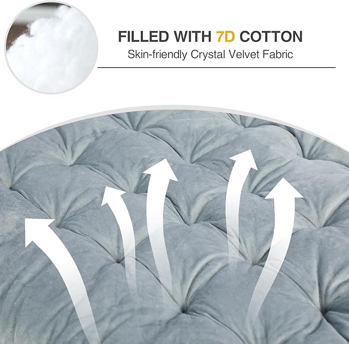 REDCAMP Folding Cot Pads for Sleeping Extra Thick Soft Comfortable Velvet &amp Corduroy Cotton Camping Cot Mattress Pad for Backpacking Hiking Black Blue Brown Grey 75x30 inches