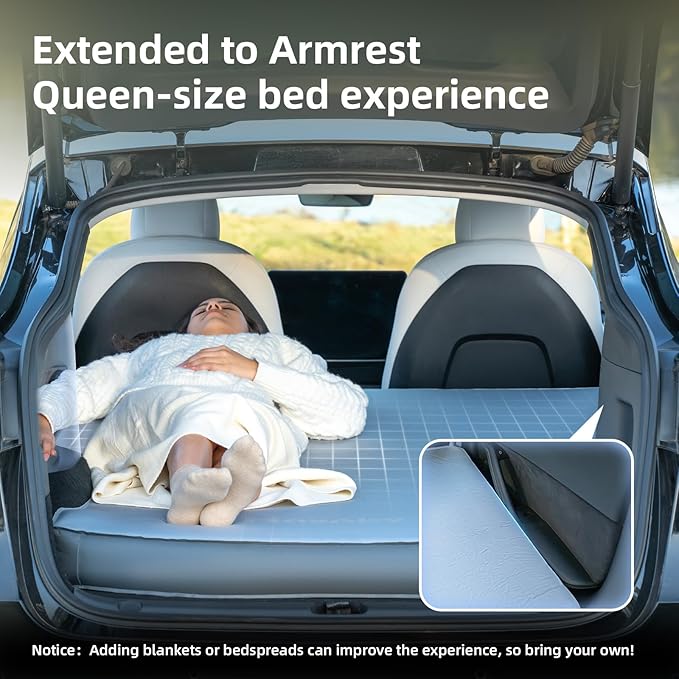 4.5inch Foam Mattress &amp Sheet Bundle Compatible with Tesla Model Y/Juniper / 3 Vacuum Compression Full Size Bed for Roadtrip Job Shifts Nap Camping