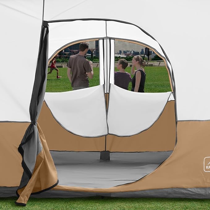 KAMPKEEPER Canopy Side Tent4-6 Person Camping Cube Tent for 10x10 Pop Up CanopiesEasy Up Gazebo with WindowCompatible with 10' Wide Canopy Tents
