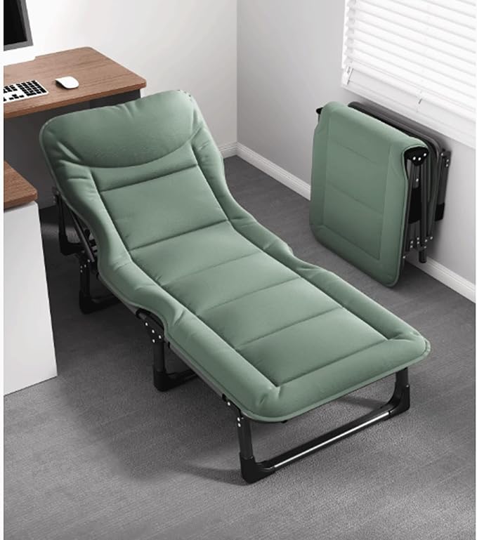Camping cot Portable Camping Cot Space-Saving Folding Cot for Office Nap and Home Lounging with a Three-Dimensional Pillow Folding cot