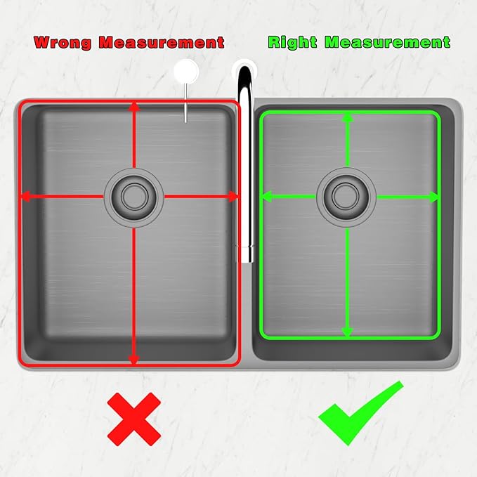 Sink Bottom Grid Kitchen Universal Sink Grate 304 Stainless Steel Sink Rack Protector with Rear Drain 13.2 X 11.6