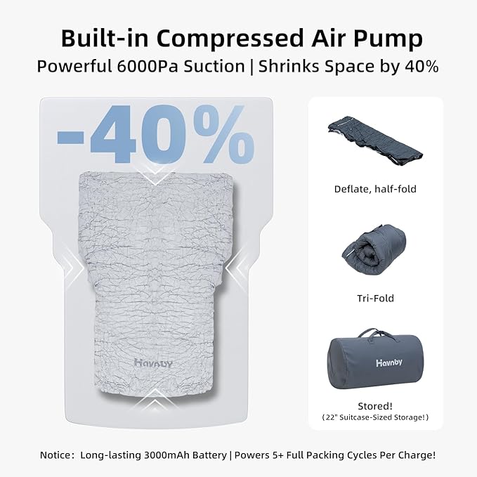 AutoLevel 4” Foam SUV Air Mattress for Honda CRV – Flat Backseat Camping Bed with Built-in Pump Slope-Cancel Design Waterproof TPU Surface – Ideal for Road Trips &amp Car Sleeping