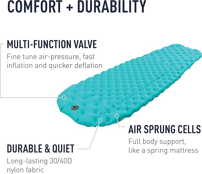Sea to Summit Comfort Light Insulated Sleeping Pad for Backpacking and Camping Large (72 x 25 x 2.5 inches)