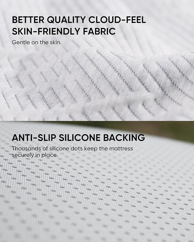 Tesla Model 3 Camping Mattress | Foldable Memory Foam Car Bed Custom-Fit for Tesla Trunk Sleep Pad Non-Slip Dual-Mode Design Skin-Friendly Cover Ideal for Road Trips &amp Car Camping