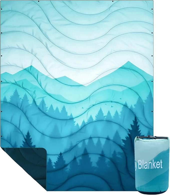 Camping Blanket Waterproof Outdoor Blankets for Sleeping Packable Ultralight Puffy Camping Quilt for Hammock Hiking Picnic Stadium Beach Cold Weather 55x78.8