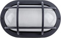 YoonLIT 10.6 Inch Outdoor Oval LED Bulkhead Light Fixture Wall or Ceiling Flush Mount Waterproof for Porch Basement Hallway Balcony 14.5W 1200 LM 3000K Matte Black Finish 1-Pack