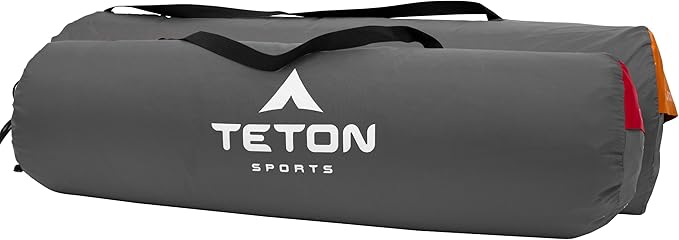 Teton Camping Seat Cushion Stadium Seat Office Chair Car Pad Inflatable Orange