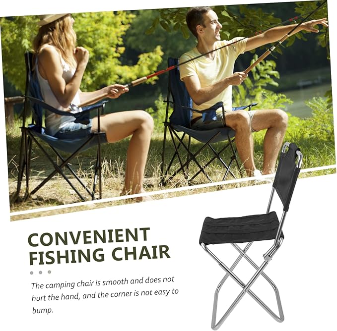 VANZACK 1pc Comfortable Beach Lounge Chair Collapsible Camping Stool Easy to Store for Travel