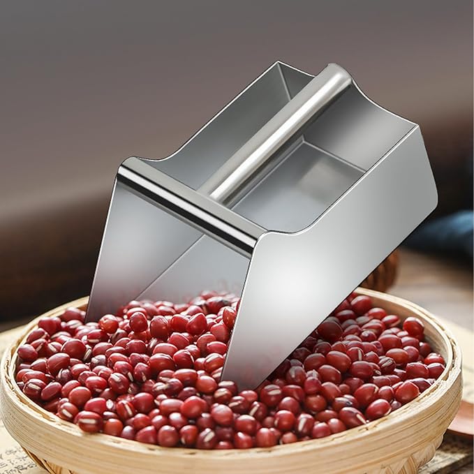 Grade Stainless Steel Shovel - 25x14.5x12cm Scooper - Coffee Bean Candy Shovel Kitchen Outdoor Dog Scoop Scoops