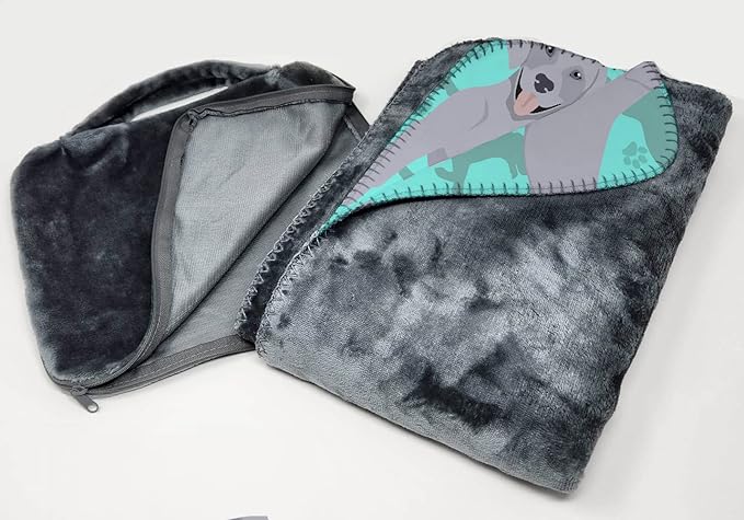 Caroline's Treasures MLM1054TBLT Silver Labrador Retriever Soft Travel Blanket with Bag Airplane Blanket Indoor Outdoor Camping Blanket for Traveling Picnics Beach Trips Concerts