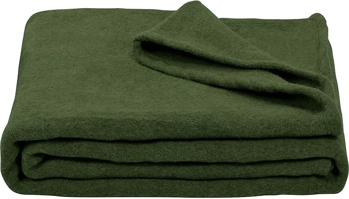 REDCAMP 86x 63 Wool Blanket for Camping Hiking - Warm Thick &amp Washable Wool Camping Blankets Great for Outdoors Sporting Events Picnics Travel - Car
