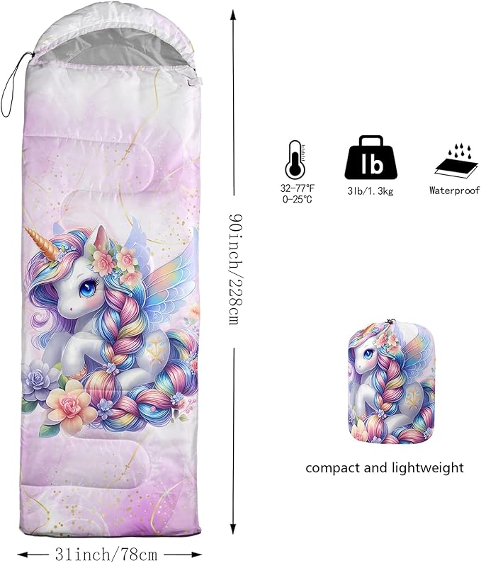 Ocean Themed Sea Turtle Sleeping Bag for Kids Boys GirlsLightweight Warm Cold Weather BackpackingWaterproof Compact Sleeping Bag with Compression Sack for Hiking Camping Outdoor.