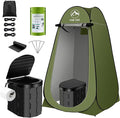 Portable Toilet Kit Camping Toilet with Pop-Up Privacy Tent and Poo Gel Toilet Bags Washable Portable Outdoor Showers Changing Rooms
