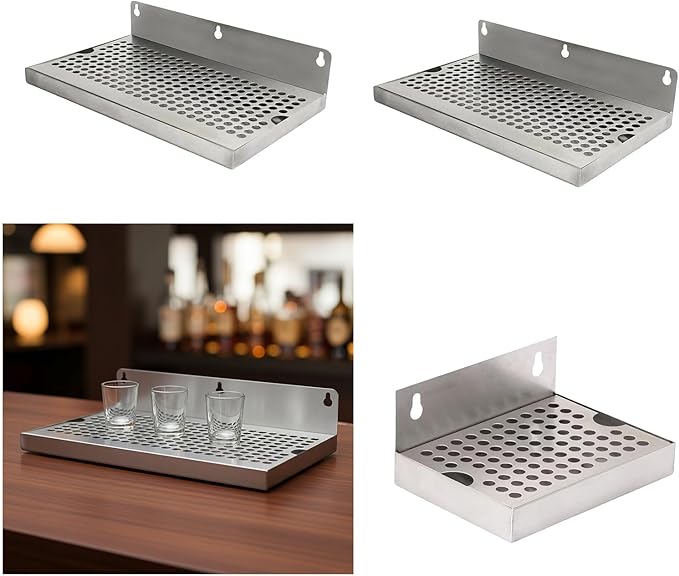 Sturdy Nonrust Steel Drip Tray for Wine Bottles Frying Pan Perfect for Cafes Restaurants and Household Accessory Tray