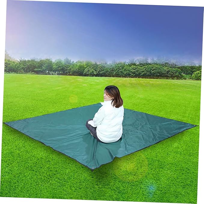 Waterproof Outdoor Camping Tent Single Layer Square Canopy Tent UV Protection 4-Corner Design for Backpacking Hiking and Travel