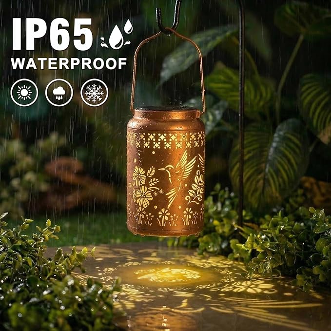 Hummingbird Solar Lights Outdoor Waterproof - Birthday Gifts for Women Mom Grandma Mothers Day Gifts Hanging Solar Lights for Yard Patio Porch Garden Decor