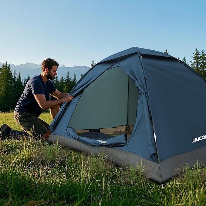 1/2/4 Person Camping Tent - Lightweight Backpacking Tent Waterproof Windproof Easy Setup Hiking Tent Suitable for Outdoor Family Camping Hunting Mountaineering Travel