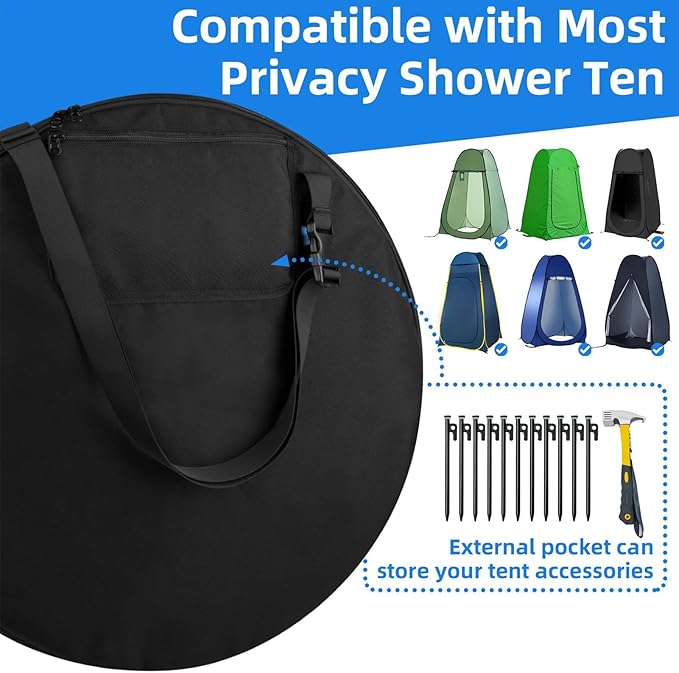 Carry Bag for Privacy Shower Tent Lightweight Storage Replacement Bag for Portable Toilet Tent Pop Up Pod Changing Room Accessories Bag Only