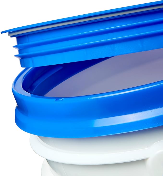 Gamma Seal Lids for 3.5 5 6 and 7 Gallon Buckets – Pack of 6 Blue Gamma Lids – Food Grade BPA Free Reusable Lids Made in USA