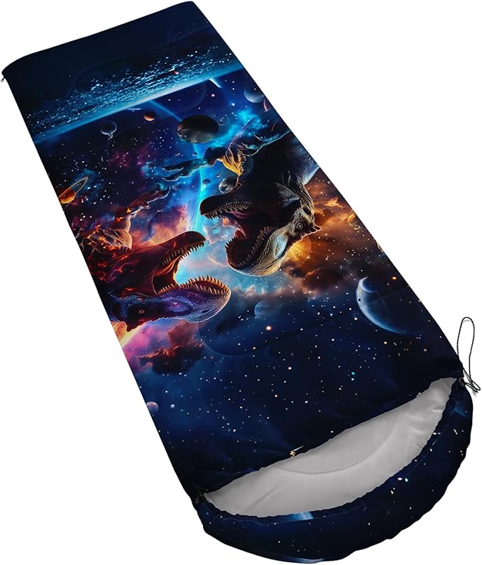 AILONEN Cartoon Car Sleeping BagsLightweight &amp Waterproof3 Season Warm &amp Cool WeatherCute Stars Printed Vehicles Transportation Sleeping Bags for BoysKidsAdults TravellingOutdoors