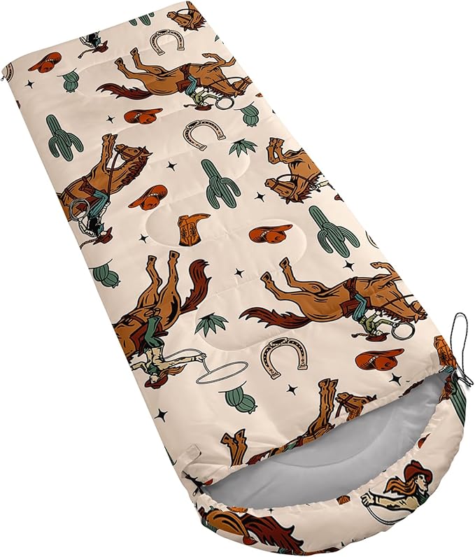 AILONEN Cartoon Camping Sleeping Bag for Boys Girls AdultsLightweight &amp Waterproof3 Season Warm &amp Cold WeatherPortablePrinted Sleeping BagTravelingCampingHiking