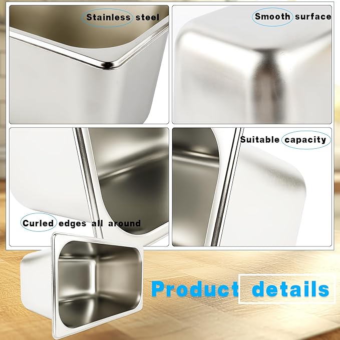 12 Pcs 1/3 Size 6 Inch Deep Restaurant Hotel Pan 201 Gauge Stainless Steel Steam Table Pan Commercial Catering Food Trays Warming Pans for Food Hotel Buffet
