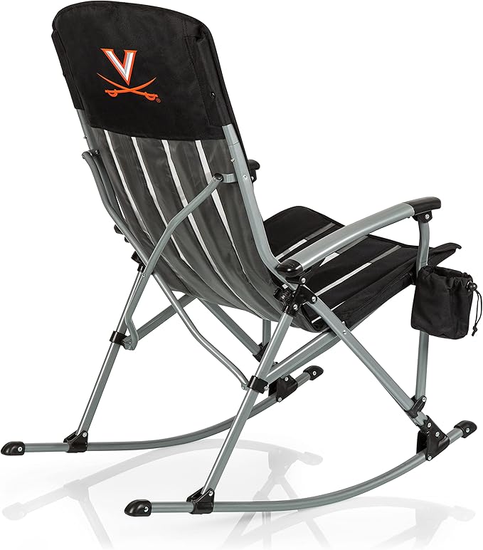 Picnic TIME NCAA Unisex-Adult NCAA Outdoor Rocking Camp Chair XL Heavy Duty Camping Chair for Adults