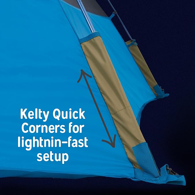 Kelty Ashcroft Camp Tent - 1 2 or 3 Person Camping Shelter with Full Coverage Rainfly Lightweight Aluminum Poles Camping Backpacking Festival Shelter