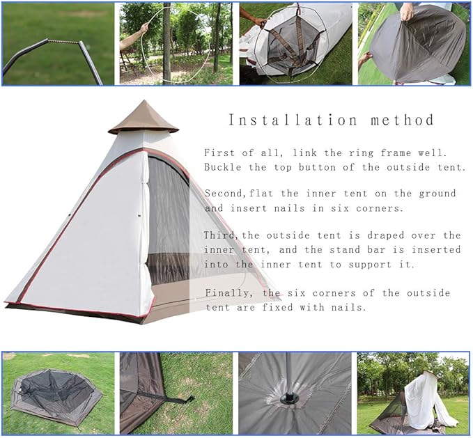 12'x10'x8'Dome Camping Tent 5-6 Person 4 Season Double Layers Waterproof Anti-UV Windproof Tents Family Outdoor Camping Tent | Double Layers Waterproof Anti-UV Windproof Family Outdoor