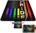 American Flag Rainbow Lesbian Gay Love Pride Waterproof Outdoor Picnic Blanket Sandproof Beach Mat for Camping Hiking Grass Travelling