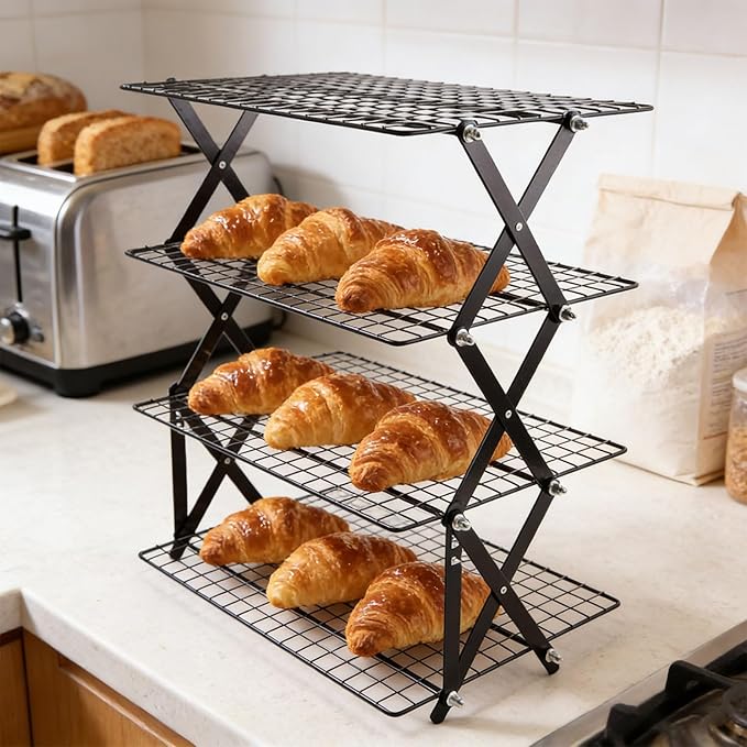 Strong Refrigerating Rack for Professional Kitchens Pliable Collapsing Compact Not Stick Face Modifiable Height Space Saving