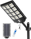 Gefolly SL-7000W Solar Street Light Outdoor Wide Angle Commercial Parking Lot Lights Dusk to Dawn 6500K Flood Security Light IP67 Lamp for Basketball Court Yard