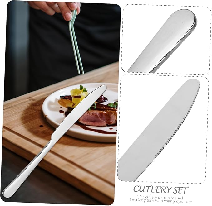 4pcs Stainless Steel Silverware Set Fork Knife Spoon Cutlery Set Dinnerware for Home Party Camping