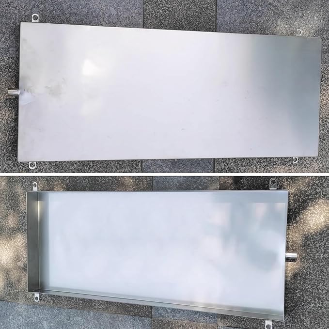 Heavy-Duty 4 High Condensate Drain Pan - 50x20cm (20x8in) Water Collection Tray for Air Conditioners Industrial Equipment Workshops Apartments &amp More
