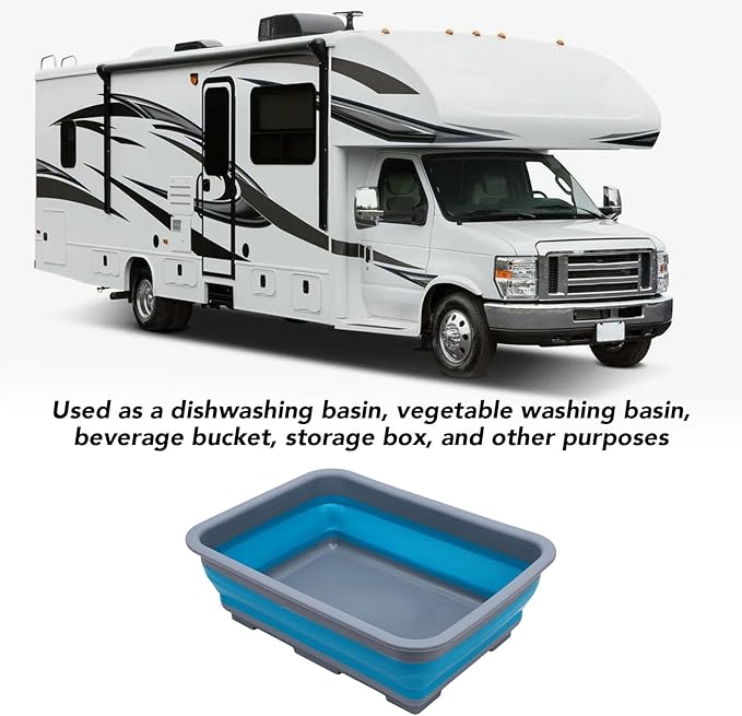 Haofy Collapsible Dish Tub Foldable Wash Basin with Lightweight Portable Design for Camping Picnics Kitchen RV Boat