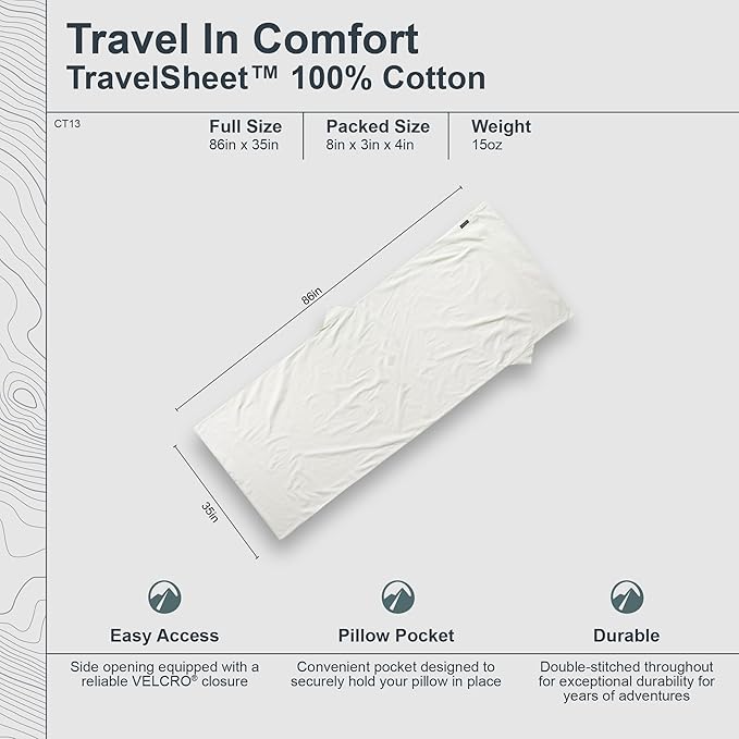 COCOON - Premium - TravelSheet - - Cotton - Monk's Red - Regular
