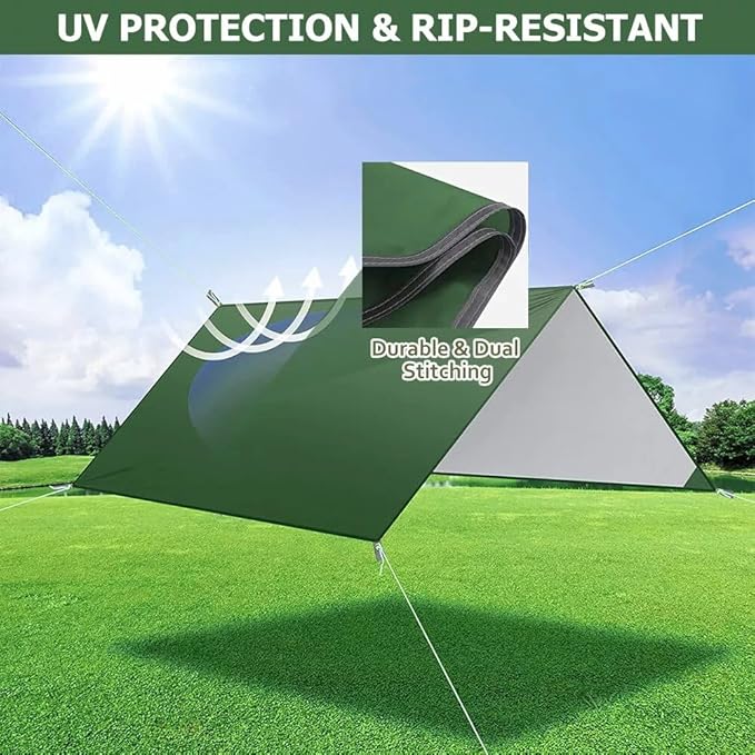 Tent Footprint KANCOKIT PU 3000 Waterproof Tent Ground Cloth Extra Large Size for 3-8 Person Family Camping Tents Ground Sheet Mat with 6 Tent Stakes for Camping Hiking Picnic Backpacking (6 x 7 FT)