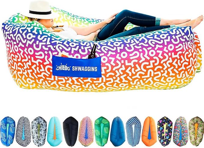 Chillbo Lazybone Inflatable Lounger - Ultimate Inflatable Couch for Maximum Chill - The Perfect Blow Up Couch for Music Festivals Or Lounger for Camping